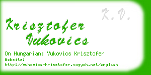 krisztofer vukovics business card